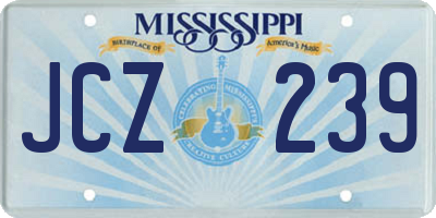 MS license plate JCZ239