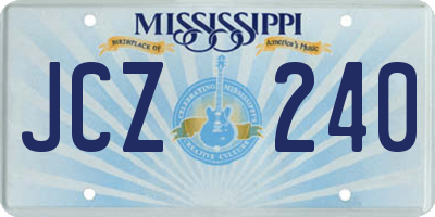 MS license plate JCZ240