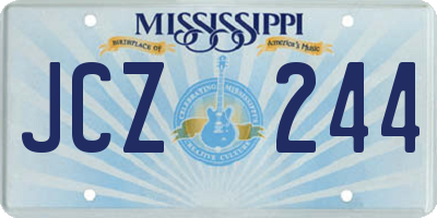 MS license plate JCZ244