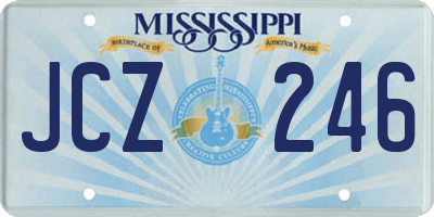 MS license plate JCZ246