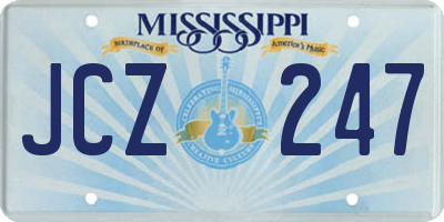 MS license plate JCZ247