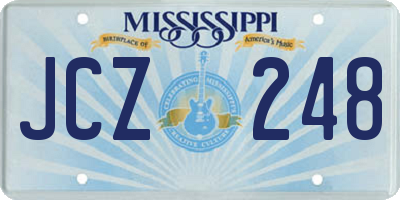 MS license plate JCZ248