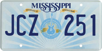 MS license plate JCZ251