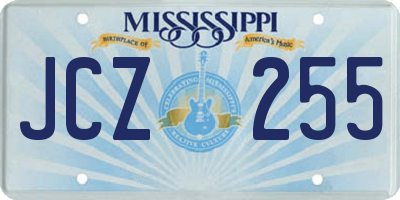 MS license plate JCZ255