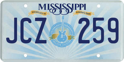 MS license plate JCZ259