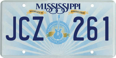 MS license plate JCZ261
