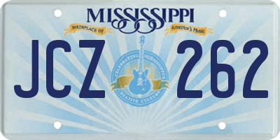 MS license plate JCZ262