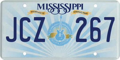 MS license plate JCZ267