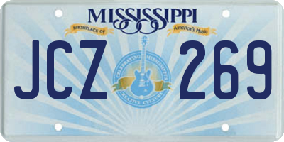 MS license plate JCZ269