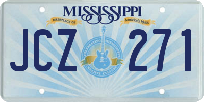 MS license plate JCZ271