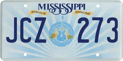 MS license plate JCZ273