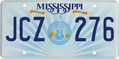 MS license plate JCZ276