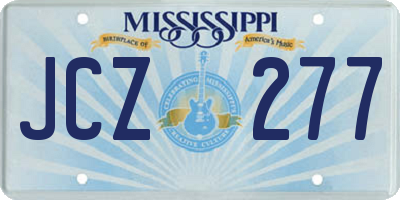MS license plate JCZ277