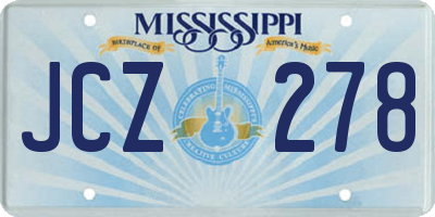 MS license plate JCZ278