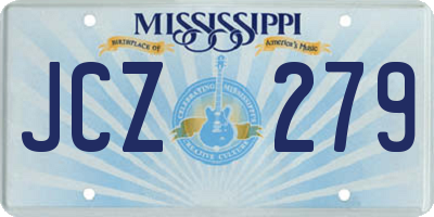 MS license plate JCZ279