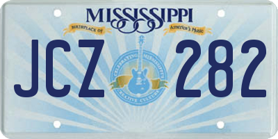 MS license plate JCZ282