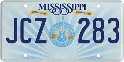 MS license plate JCZ283
