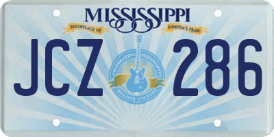 MS license plate JCZ286