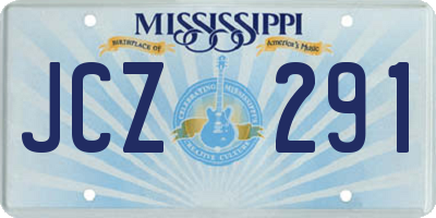 MS license plate JCZ291
