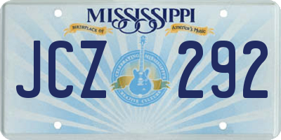 MS license plate JCZ292
