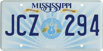MS license plate JCZ294