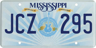 MS license plate JCZ295