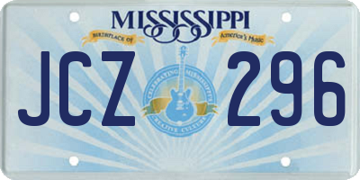 MS license plate JCZ296