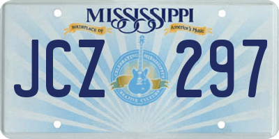 MS license plate JCZ297