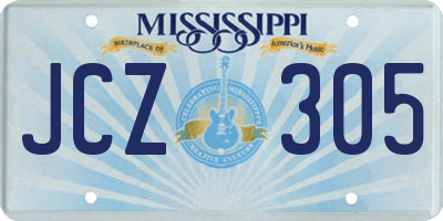 MS license plate JCZ305