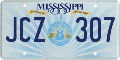 MS license plate JCZ307