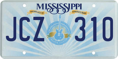 MS license plate JCZ310