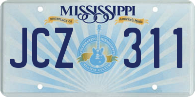 MS license plate JCZ311
