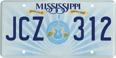 MS license plate JCZ312
