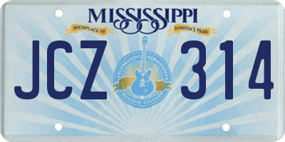 MS license plate JCZ314