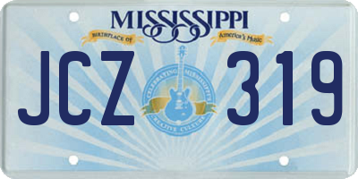 MS license plate JCZ319
