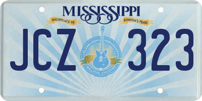 MS license plate JCZ323