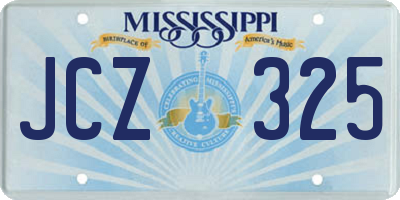 MS license plate JCZ325
