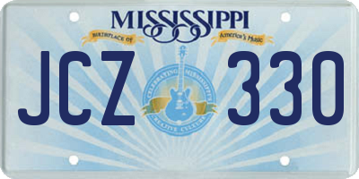 MS license plate JCZ330