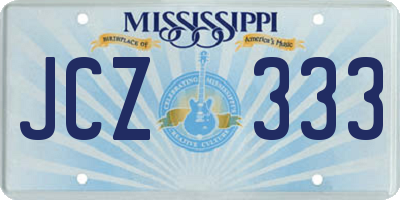 MS license plate JCZ333