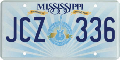 MS license plate JCZ336