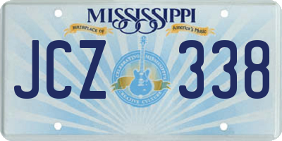 MS license plate JCZ338