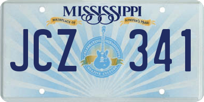 MS license plate JCZ341