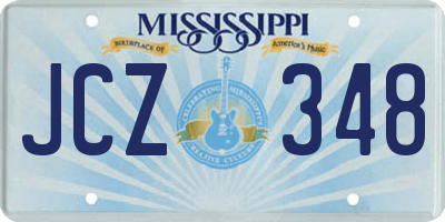 MS license plate JCZ348