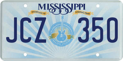 MS license plate JCZ350