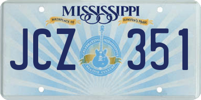 MS license plate JCZ351