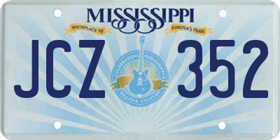 MS license plate JCZ352