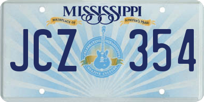 MS license plate JCZ354