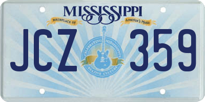 MS license plate JCZ359