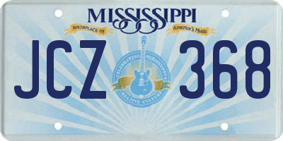 MS license plate JCZ368