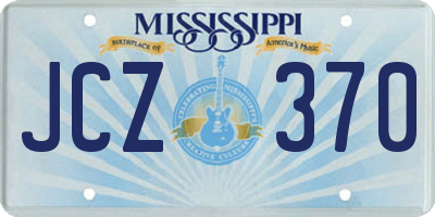 MS license plate JCZ370